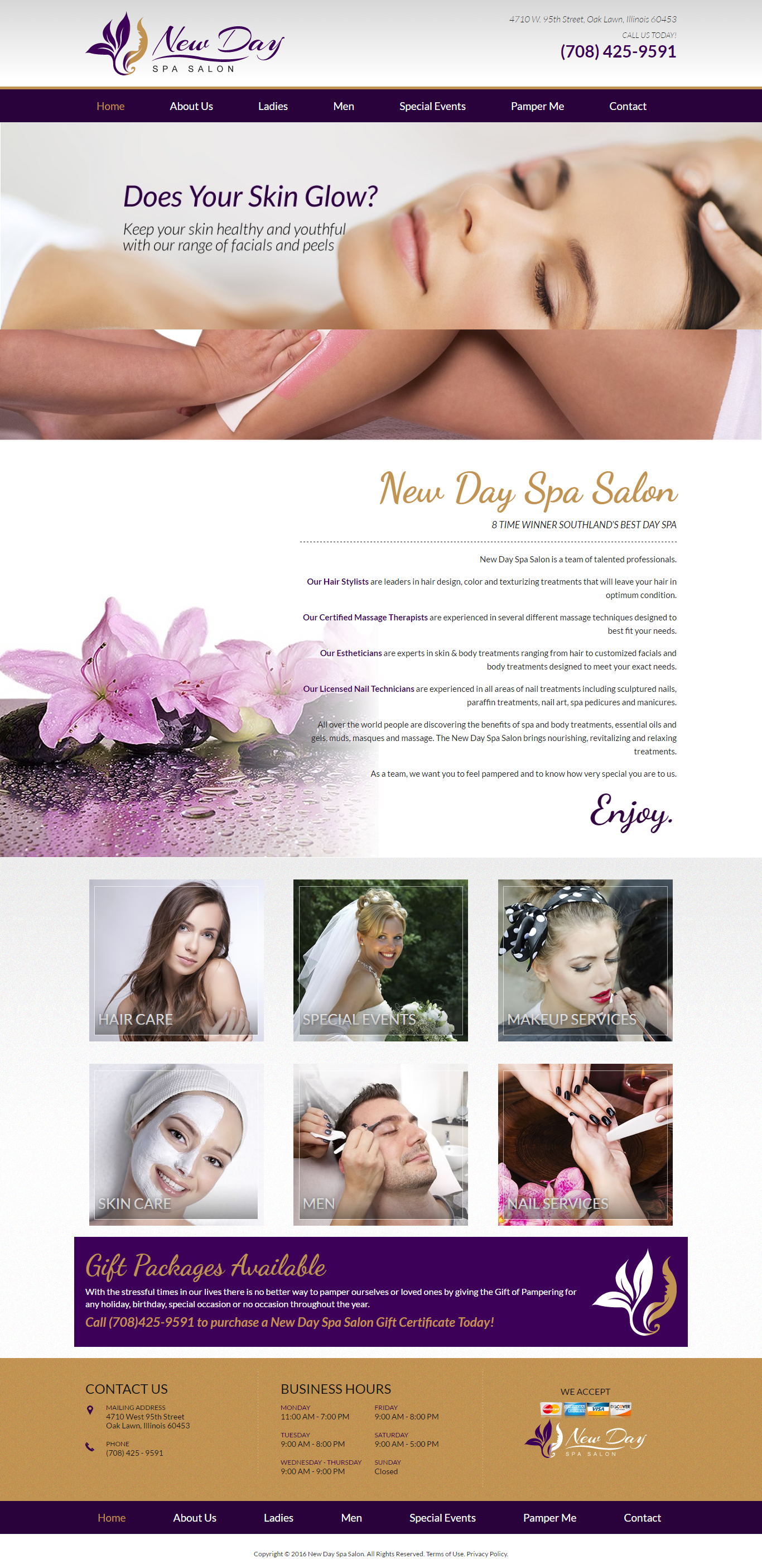 Thiết kế Web spa thẩm mỹ viện newdayspasalon.com